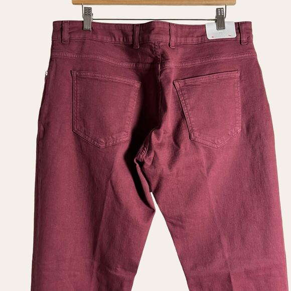 Eleventy Men’s Red Slim Fit 5-Pocket Pants Size 38 - Picture 5 of 10